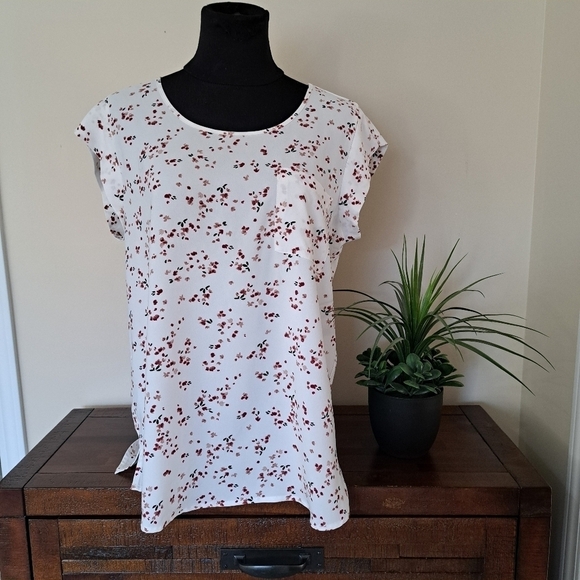 Dalia Women's Printed Floral Short Sleeve Blouse Shirt Size Medium - NWT - Picture 1 of 12